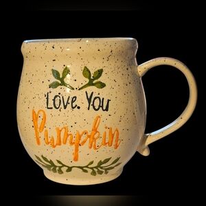 NWOT "Love You Pumpkin" Ceramic Coffee Cup Mug From The Brand Tag
